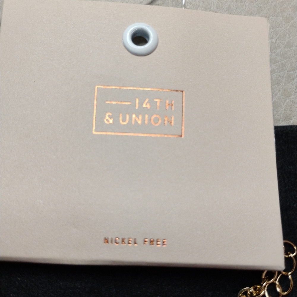 14th & Union Gold Tone 18" Necklace with Dainty Circular Design - Picture 2 of 5